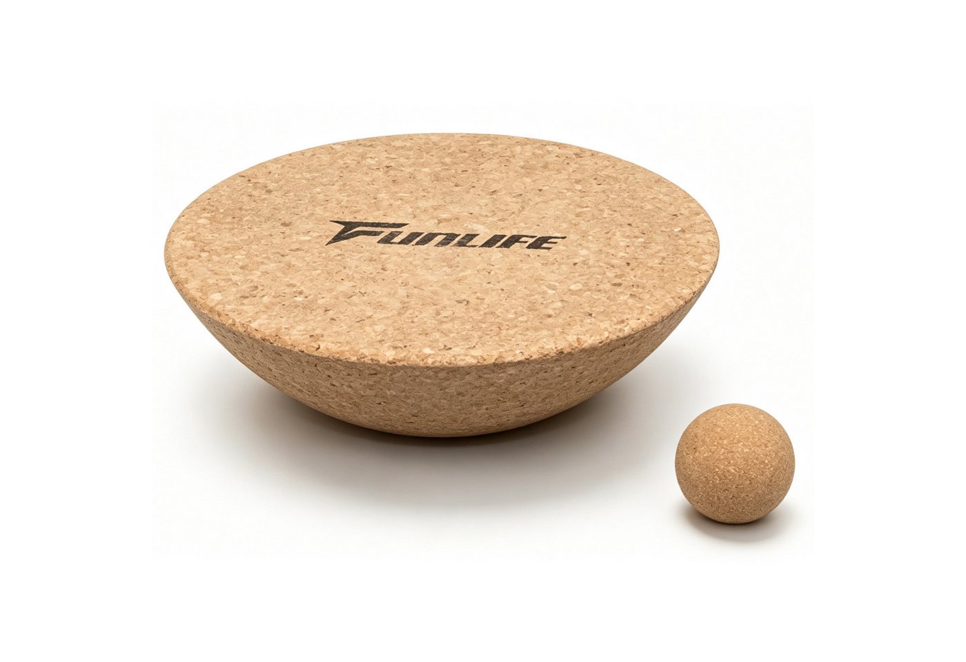 FunLife Balanceboard BALANCE DUO, 2-teiliges Balance-Board-Zubehör aus Kork mit Kuppel- und Kugelaufsatz Bild 2