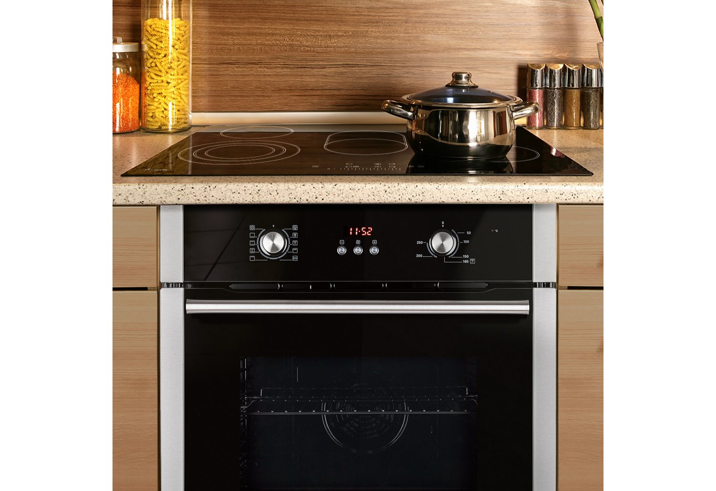 KKT KOLBE Backofen-Set Backofen und Kochfeld SET8805CH77RL, Herdset / Heißluft / Einbauherd / Einbaubackofen / Dualzone Bild 5