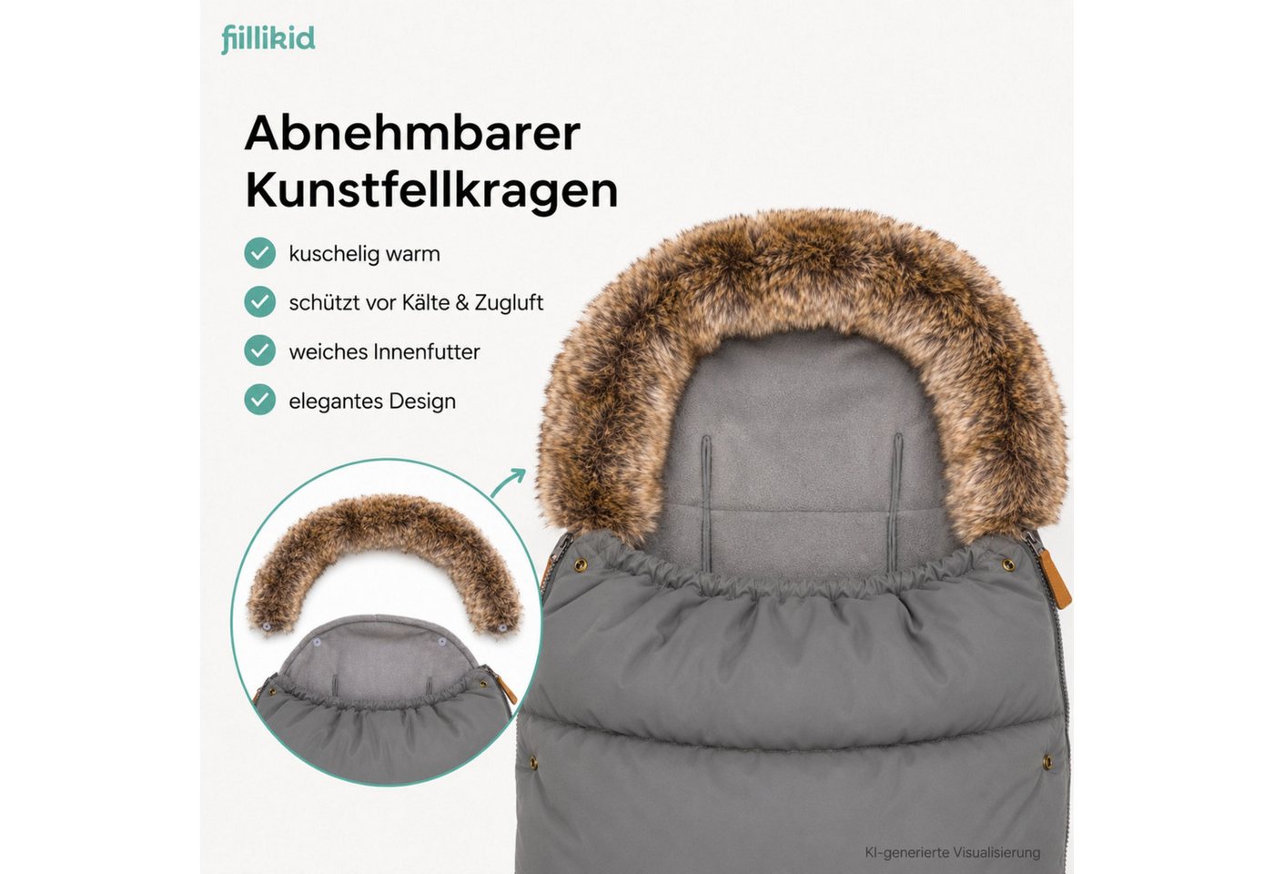 Kinderhaus Blaubaer Fußsack Winterfußsack Manaslu TOP, warmer Winterfußsack waschbar mit Rundum Reißverschluss und