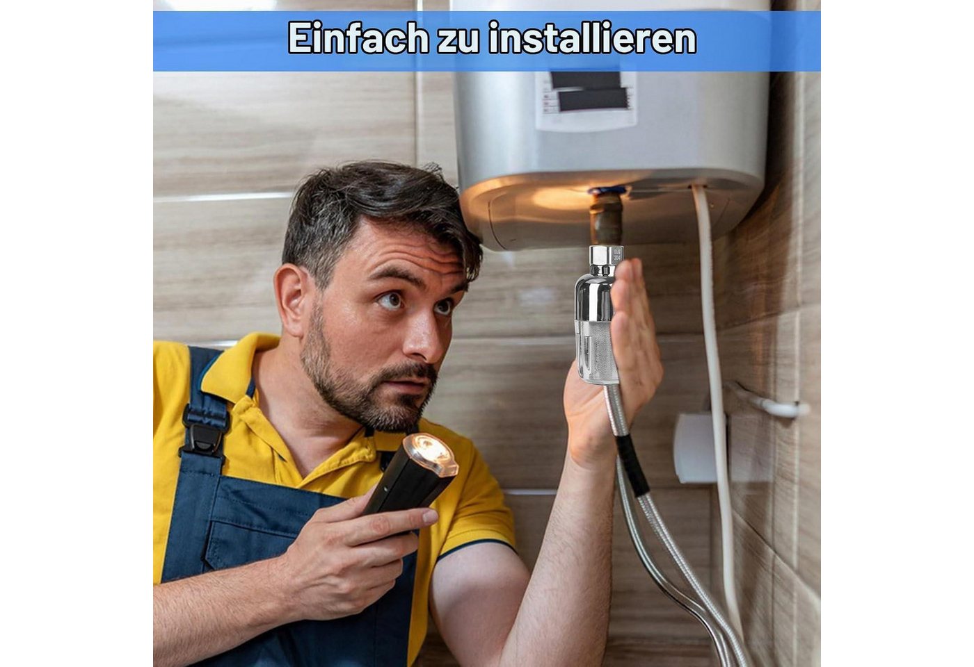LuxusKollektion Kalk- und Wasserfilter Duschwasserfilter Kalkfilter 2 Stück 1/2 Zoll Edelstahl Bild 4