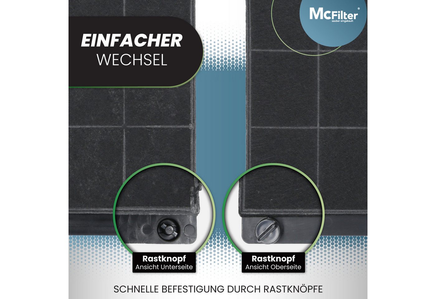 McFilter Aktivkohlefilter 2x Kohlefilter Filter passend für Elica F00333A F00333S F00333, Wpro, AMC027 CHF15/1 AEG Whirlpool Bauknecht 484000008575 Hoover 49018386
