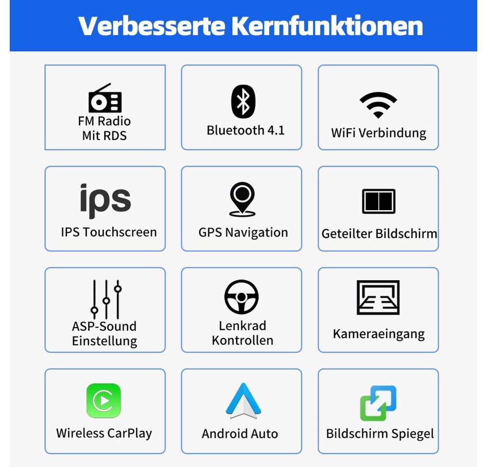 ESSGOO DAB+ 64G Android 15 Carplay Für Opel Astra J 2010-2014 GPS Navi WiFi Autoradio (4+64GB(optional), DAB+ (optional), RDS, AM, FM, Carplay Android Auto Bluetooth EQ USB GPS Navi WIFI Touchscreen) Bild 3