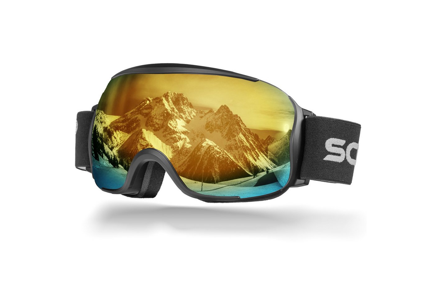 SCHNORR Sportbrille Schnorr Skibrille Kryos - Sphärisch, Gold (S3), Full REVO, Anti-Fog, (1-St), Full REVO-Beschichtung Gold (S3) Bild 5