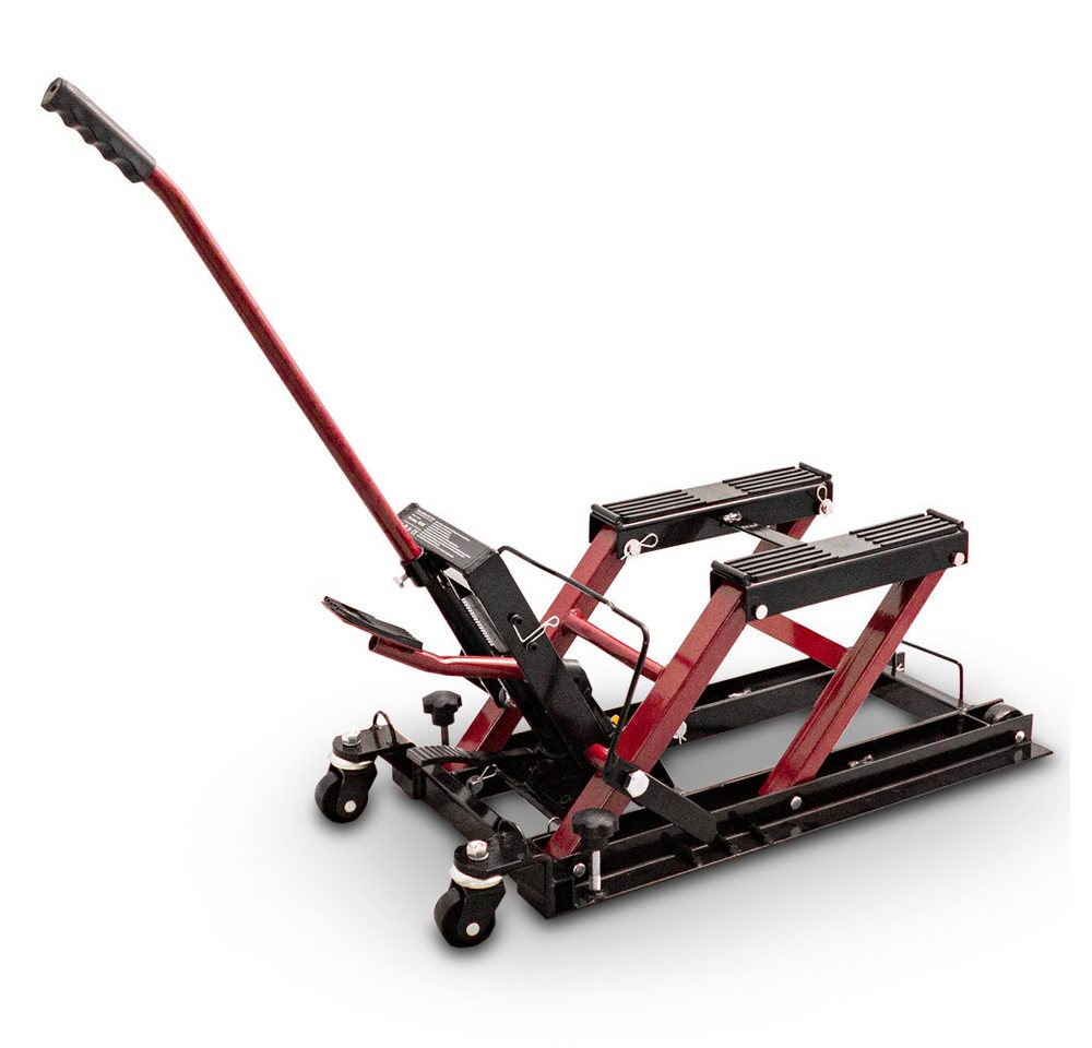 Bituxx Motorradheber hydraulisch 11,5-37,5cm bis 680kg Rot, max. Hubhöhe: 37.5 cm, MS-19734 Bild 5