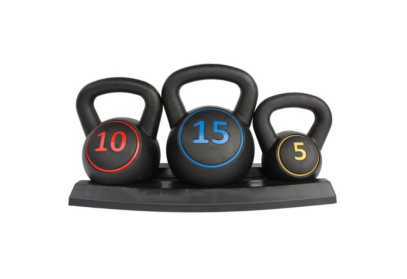 Rolipo Kettlebell Kettlebell Set 5/10/15lb rutschfestem Griff bodenschonend platzsparend, für Krafttraining, Fitness & Rehabilitation, Arm-, Brust-&Rücktraining Bild 5