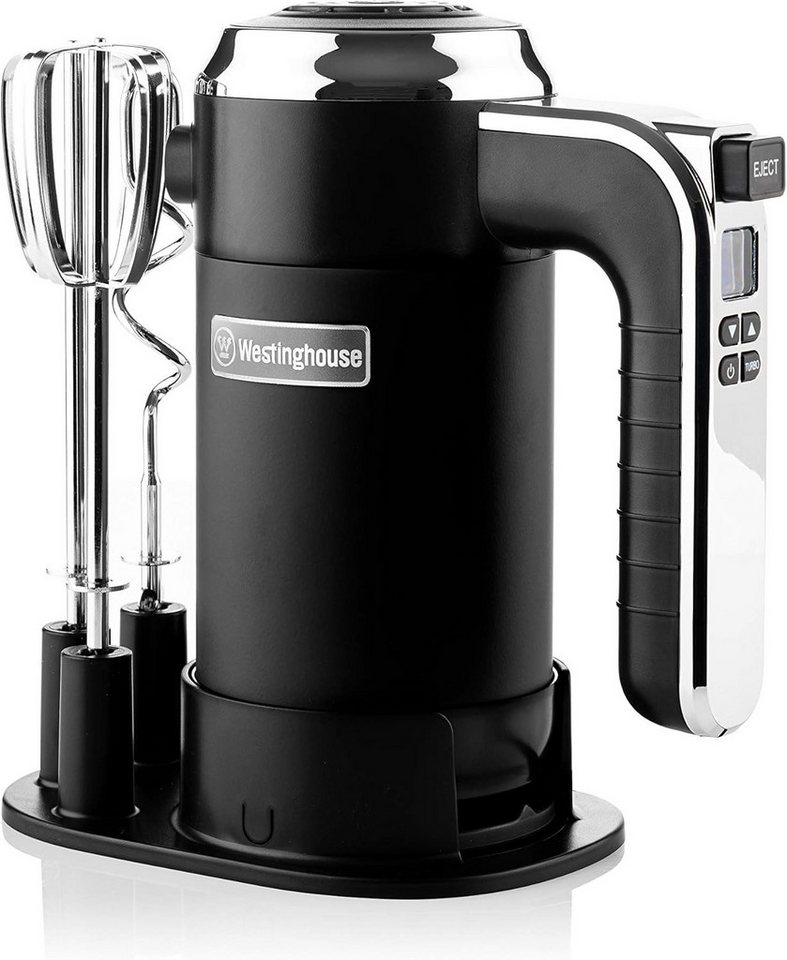 Westinghouse Handmixer Retro-Serie 350 W 5 Stufen mit Turbo LCD-Timer und Knethaken, 350,00 W, 5 Stufen plus Turbo, LCD-Timer, Rührbesen und Knethaken Bild 2