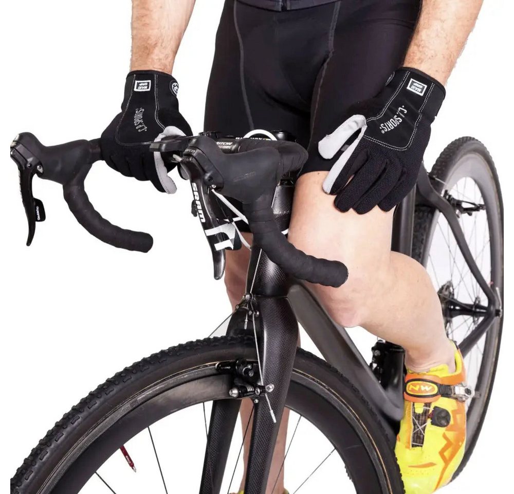 Sport-Knight® Trainingshandschuhe Fahrradhandschuhe, atmungsaktiv, Klettverschluss, Spezialnoppen