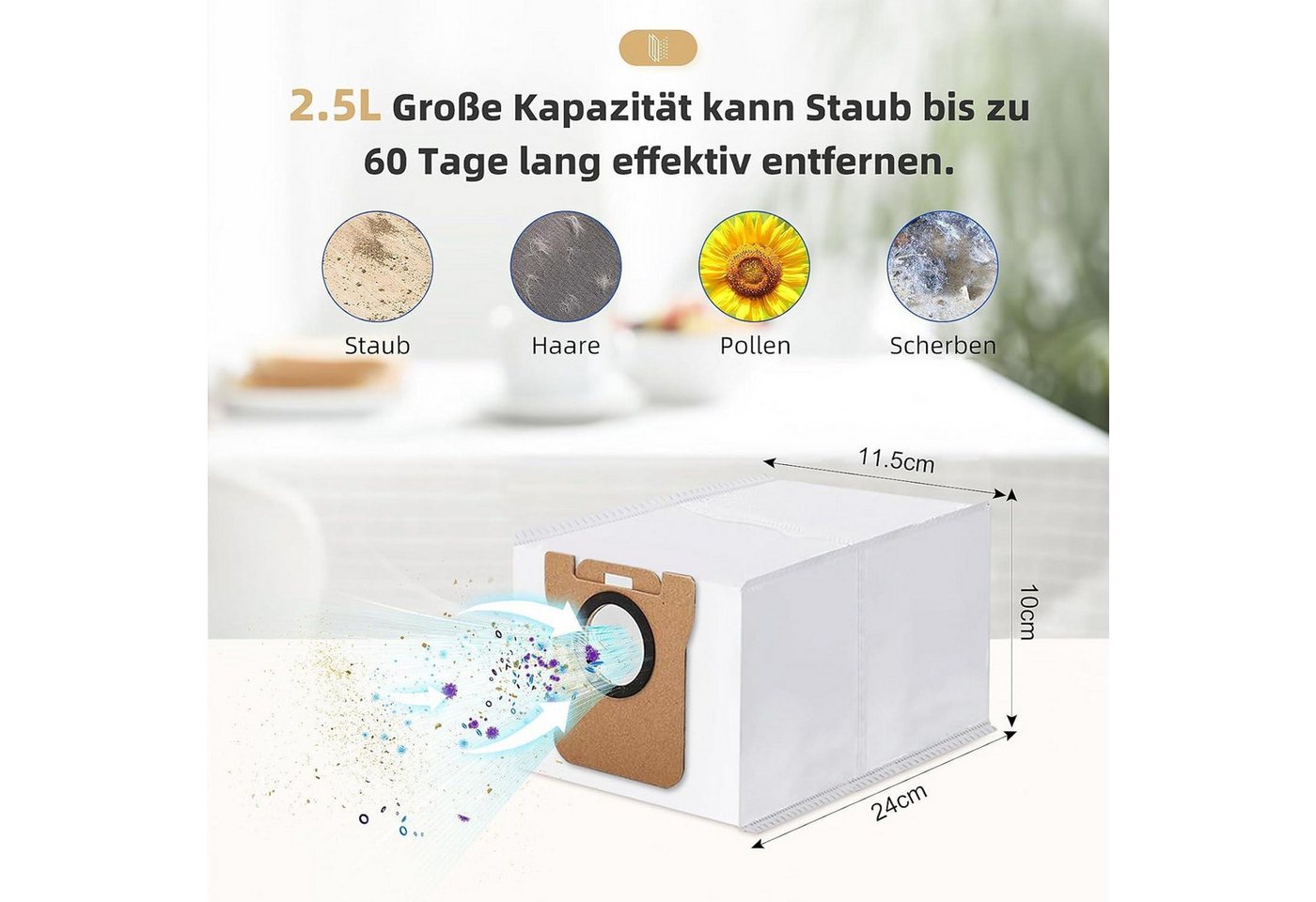 FELIXLEO Saugroboter Zubehör-Set 24er Zubehörset für Xiaomi X20+ X10+ Saugroboter Ersatzteile Kit Bild 4