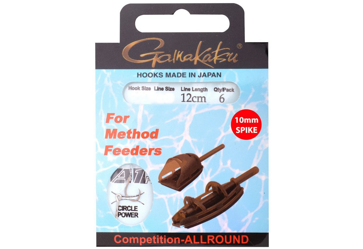 Gamakatsu Feederhaken Gamakatsu Method Feeder Spike 12cm - 6 gebundene Feederhaken Bild 2