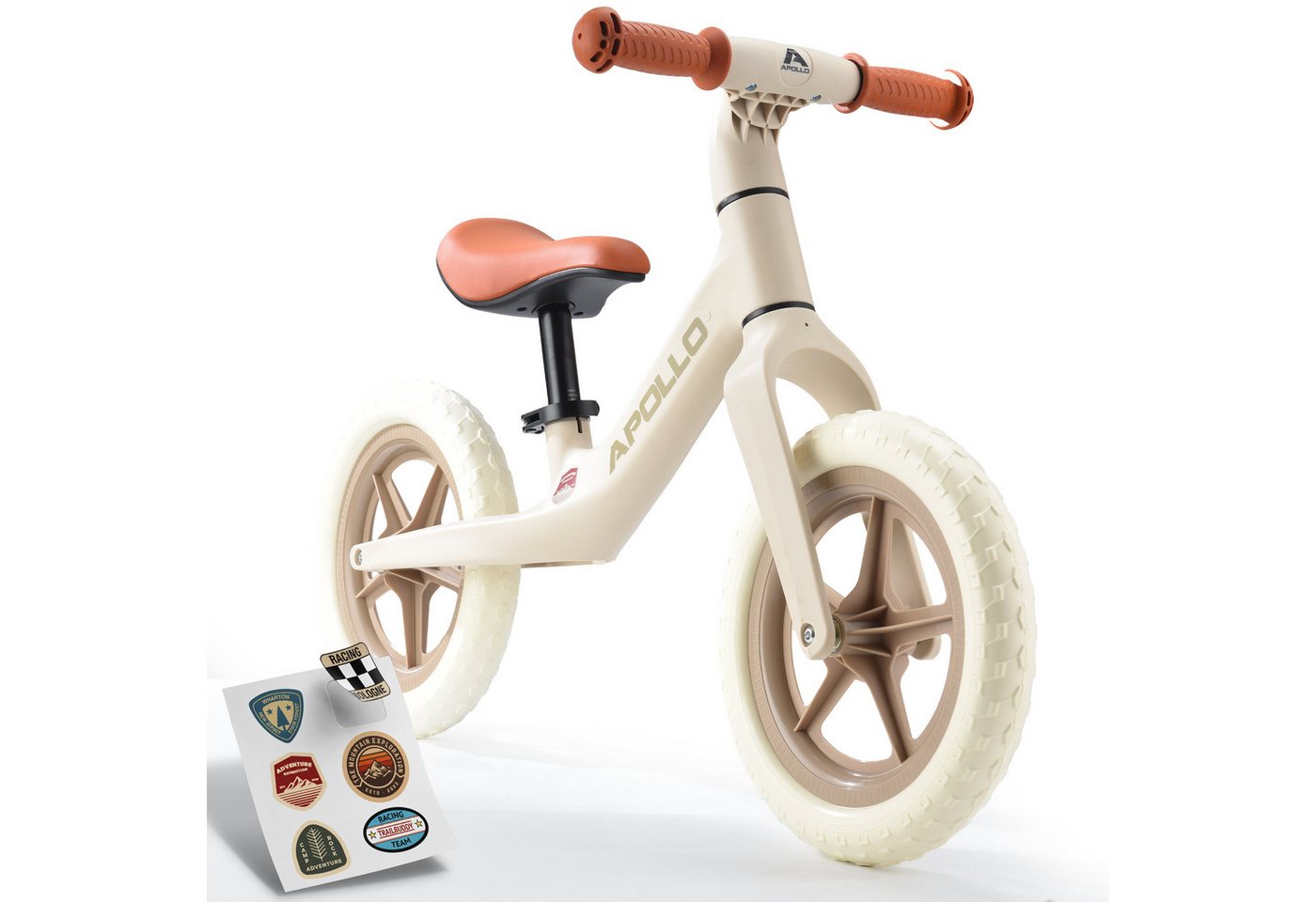 Apollo Laufrad Kinderlaufrad ab 2 Jahre, 12 Zoll, 2,2 kg, Sattel 30-40 cm, Sand Bild 5