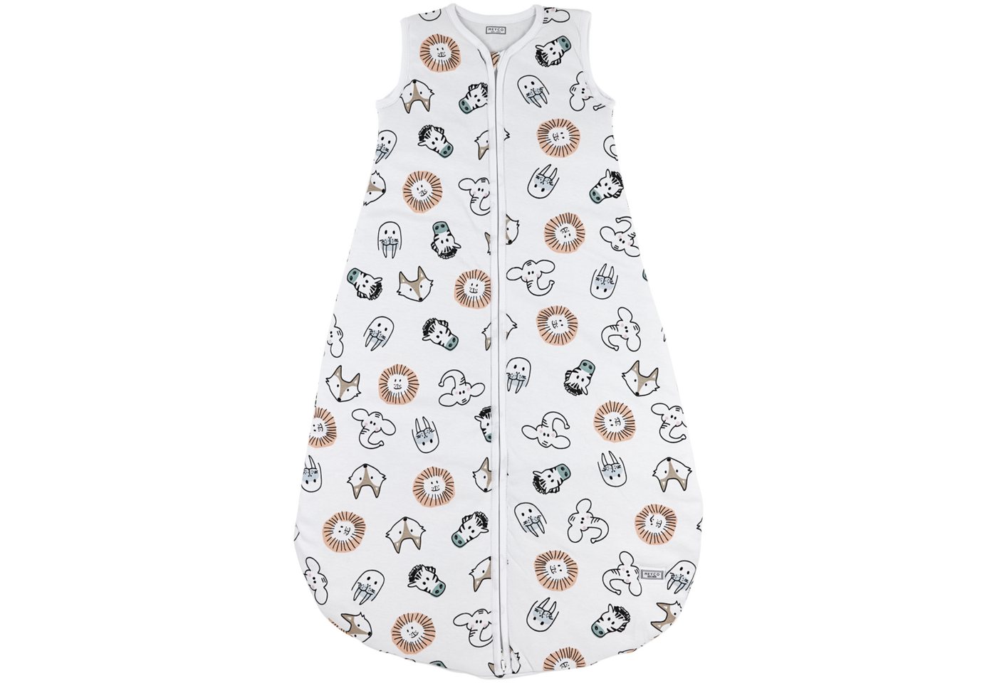 Meyco Baby Babyschlafsack Animal Multicolour (100% Baumwolle, 1 tlg), 86cm