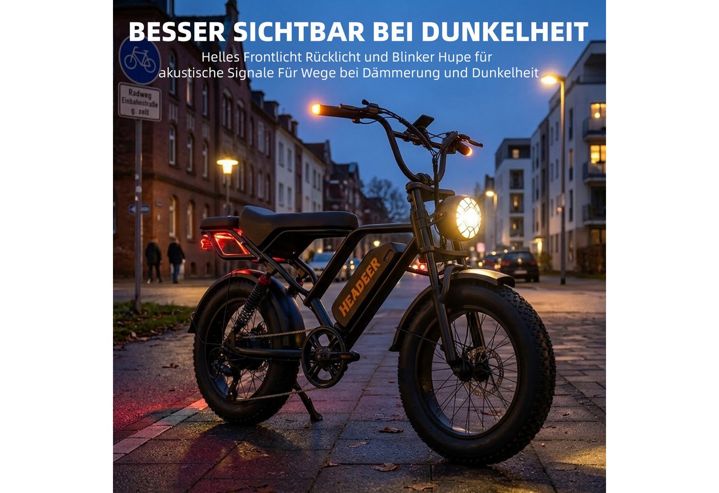 Sinaopus E-Bike Mountainbike Herren u. Damen E-Fatbike 20 Zoll 250W 960Wh 80km Scheibenbremse, Kettenschaltung, Heckmotor, 960 Wh, (Beleuchtungsset mit Batterieladegerät, Batterieschlüssel, Werkzeug), Scheibenbremse Vollfederung LCD-Display 150kg Zuladung 39,5kg Bild 2