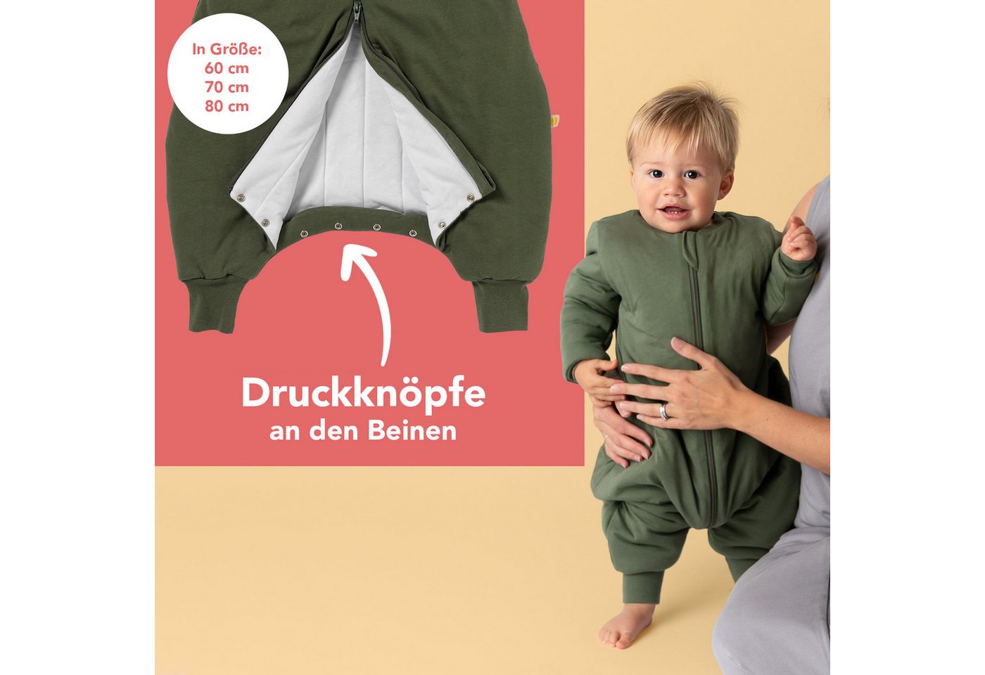 Schlummersack Kinderschlafsack Schlafsack mit Füßen, 3.5 Tog