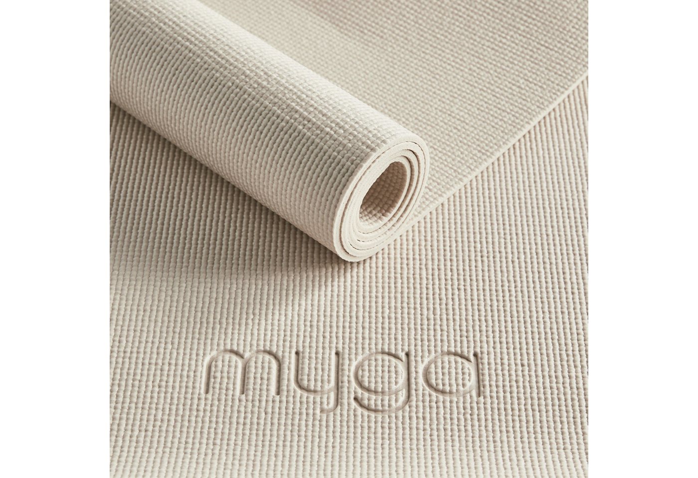 Myga Yogamatte Yogamatte - Sand - Rutschfeste Übungsmatte für Yoga & Fitness, mit 4 mm Dicke Bild 4