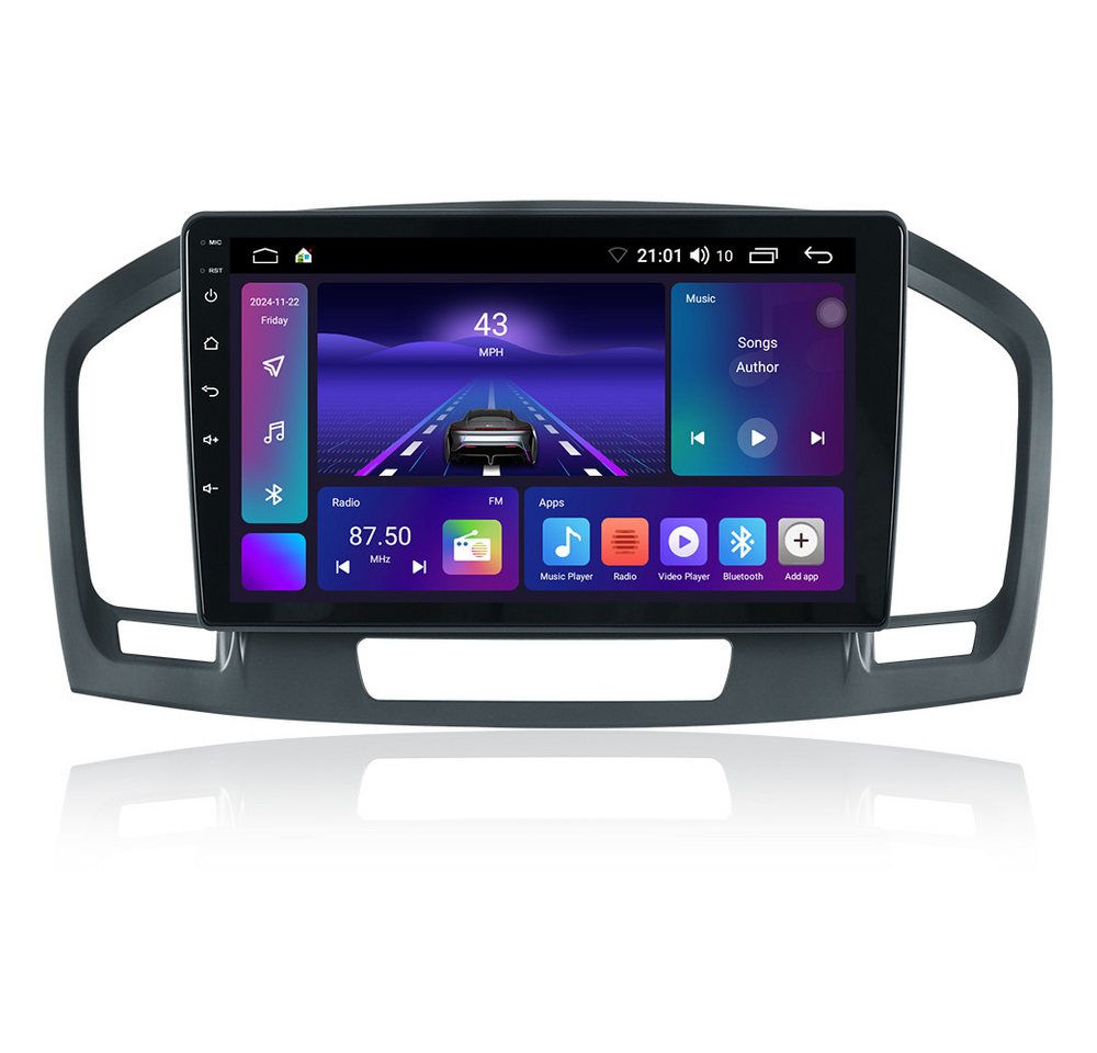 A-Sure Für Opel Insignia 2008-2012 8 Core CarPlay GPS Android 15 WIFI SWC Autoradio (Digitalradio (DAB), FM, Carplay Android Auto Bluetooth EQ USB GPS Navi WIFI Touchscreen)