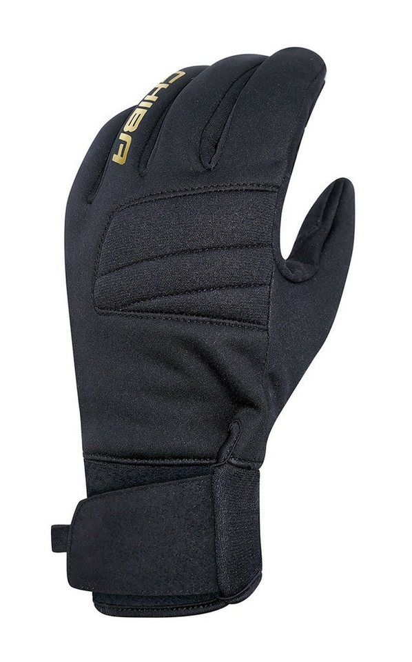Chiba Fahrradhandschuhe Classic - winddichter Softshell - schwarz/gold - 1 Paar Bild 3