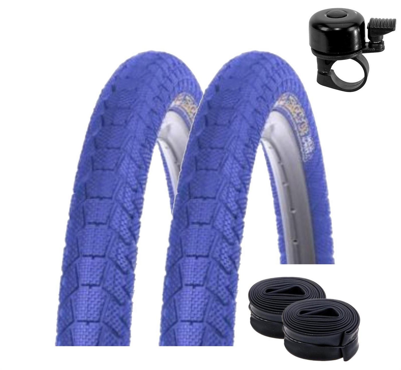 maxxi4you Fahrradreifen 2 x Kenda K-907 Krackpot 20 x 1,95 Blau + 2 x DV inkl. Fahrradklingel Bild 2