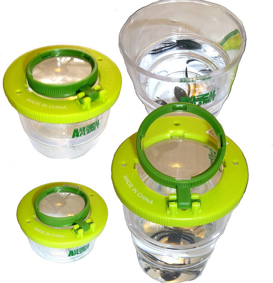 Edu-Toys Becherlupe Faltbare Becherlupe Lupendose zum Lernen entdecken Schule Kindergarten, Spar-Set, 3-tlg., 3 Stück im Set oder 12 Stück wählen, faltbar klappbar kleine Größe