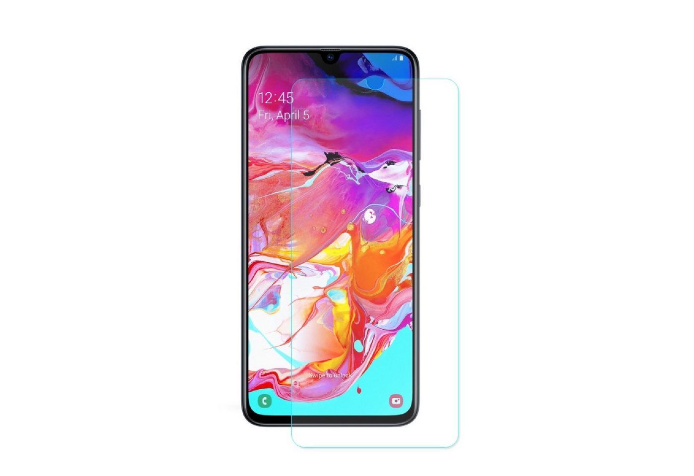 Protectorking Schutzfolie 1x 9H Panzerglas für Samsung Galaxy A10 Displayschutz Panzerfolie, (1-Stück), Displayschutzglas, Schutzglas Echtglas Tempered 9H Härte HD-KLAR Bild 3