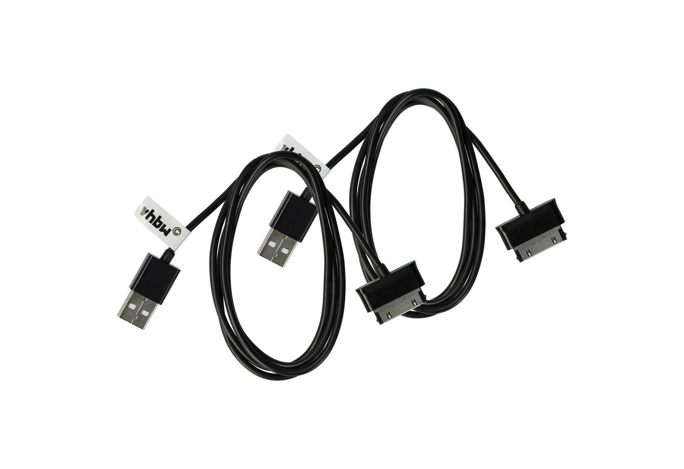 vhbw passend für Samsung Galaxy Note 10,1, GT-N8000, GT-N8010, 10.1 LTE, GT USB-Kabel, (9.7 cm), USB-Sync-Kabel 2-in-1 Ladekabel zum Laden und zum Datenübertragung Bild 3