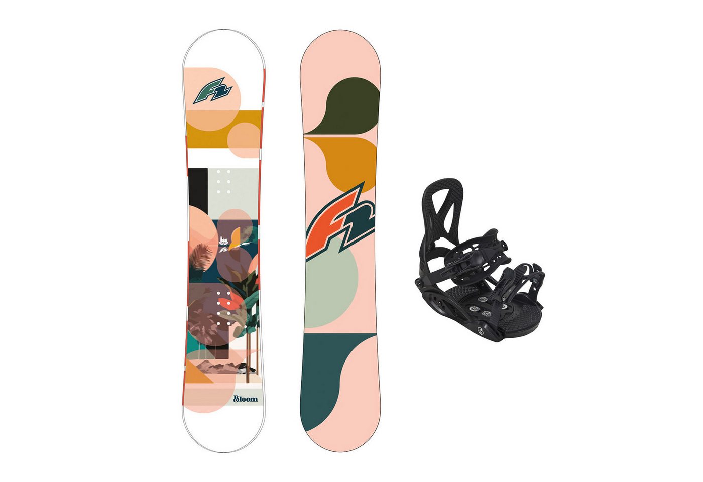 F2 Snowboard F2 Set Snowboard Junior Bloom Girl Apricot 135cm + Pipe Bindung M Bild 5