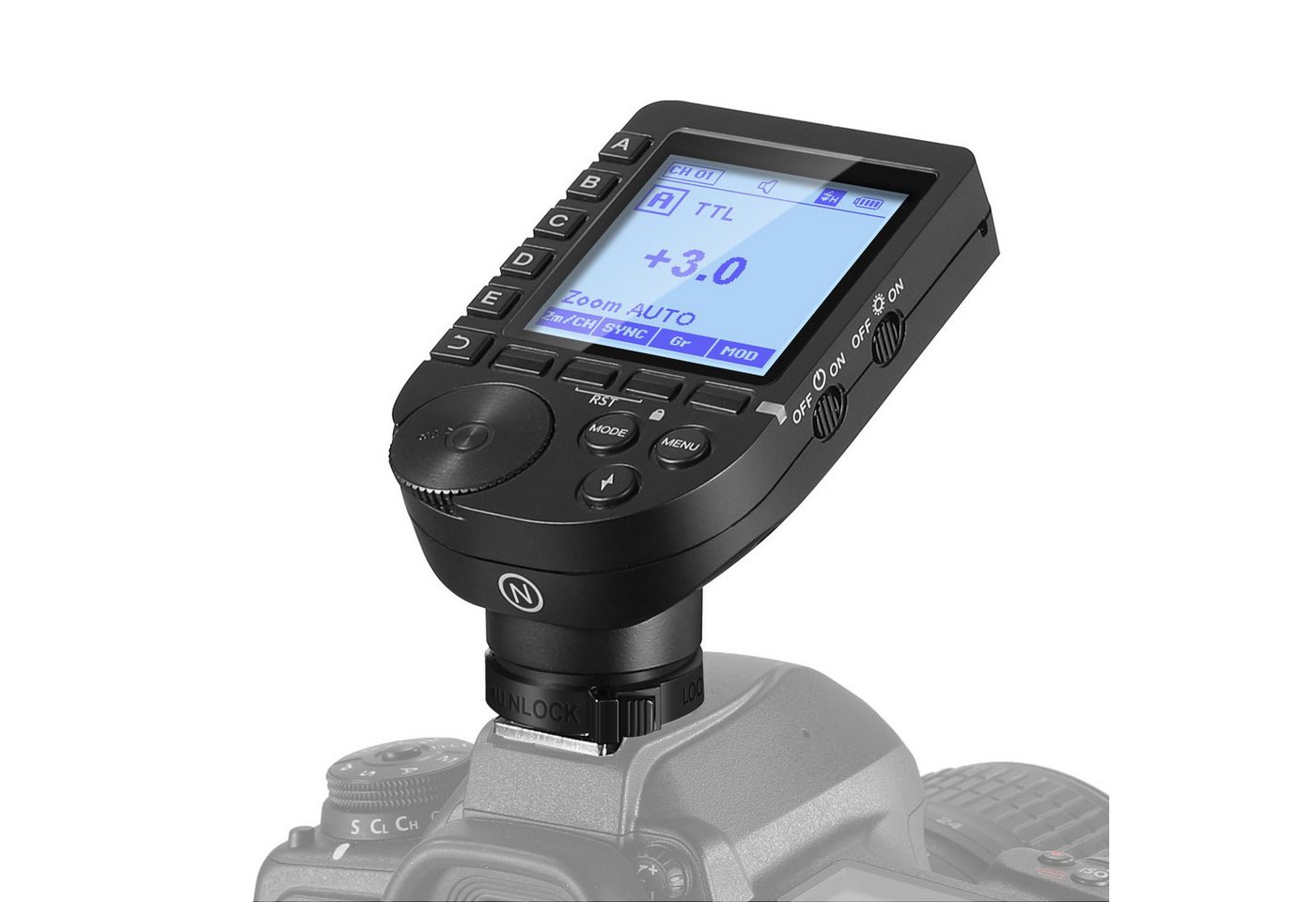 Neewer QPRO-N TTL Drahtloser Blitzauslöser für Nikon, mit 1/8000s HSS Kabel-Fernauslöser, (LCD Display, Kabel-Fernauslöser, für Q4 Q3 Z1 Z760 NW420 NW655) Bild 5