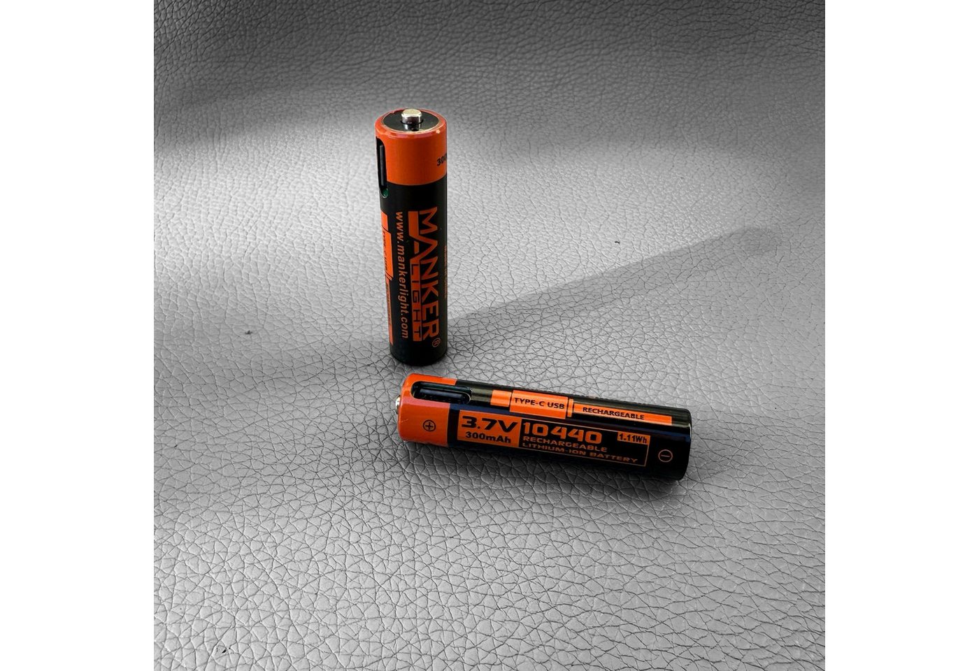 Manker AkkuTyp 10440 300 mAh mit USB-C Ladeanschluss wie Micro AAA Batterie Akku (1 St)