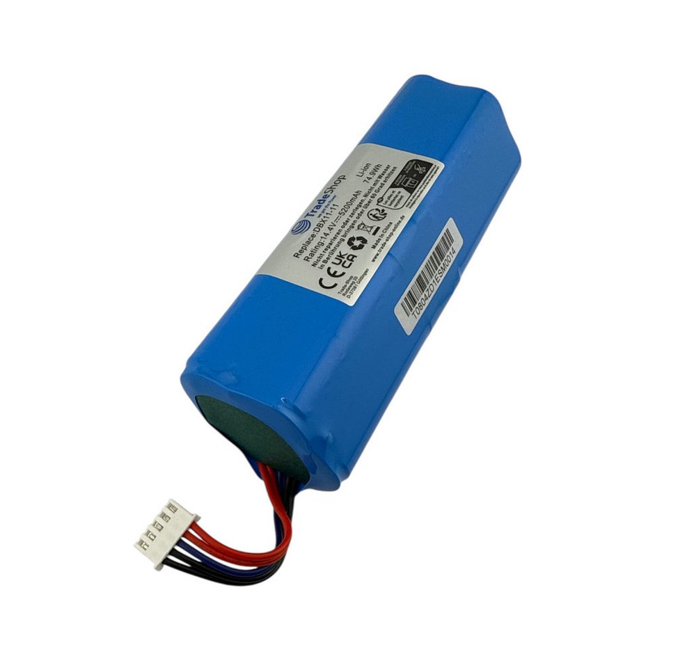 Trade-Shop Akku passend für Ecovacs S10-Li-144-5200, S10-Li-144-6800 Akku Li-Ion 5200 mAh (14.4 V) Bild 4