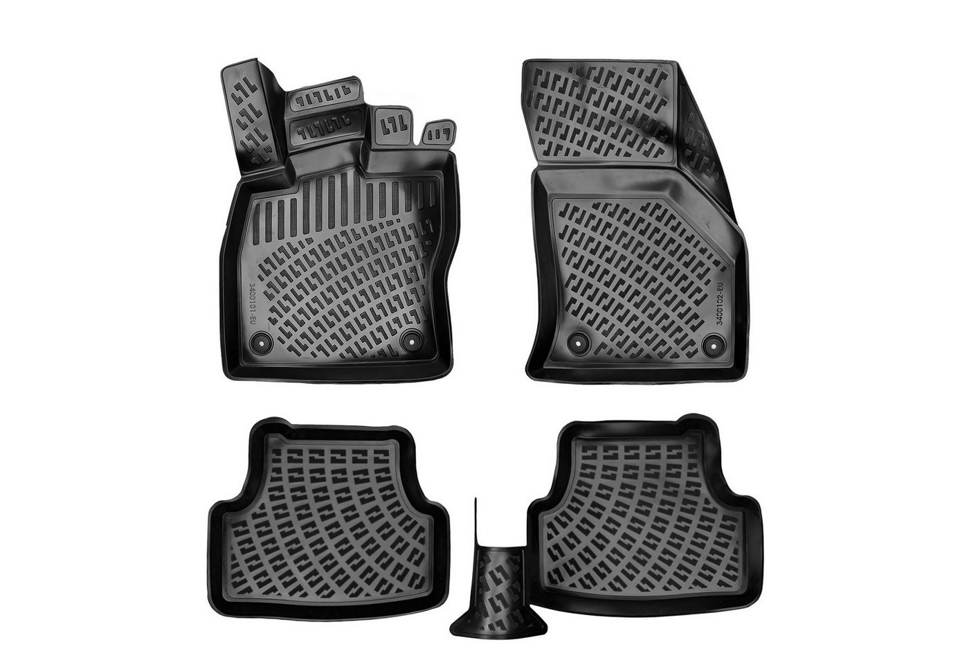 Trimak Passform-Fußmatten Oder Kofferraumwanne Oder Set, Seat Ateca ab 2016 Gummimatten Auto & Kofferraummatte TPE Antirutsch Bild 2