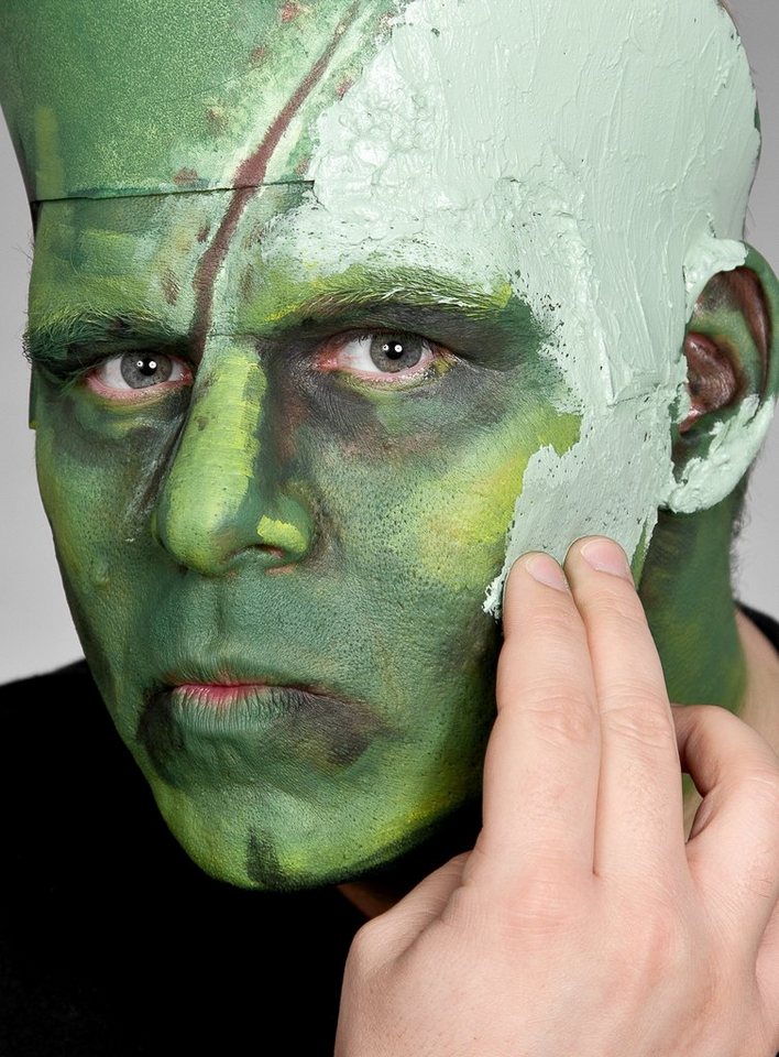 Maskworld Theaterschminke Make-Up Scary grün - Karneval Faschingskostüm Bild 3