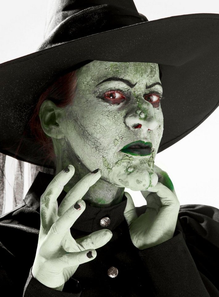 Maskworld Theaterschminke Make-Up Scary grün - Karneval Faschingskostüm Bild 5