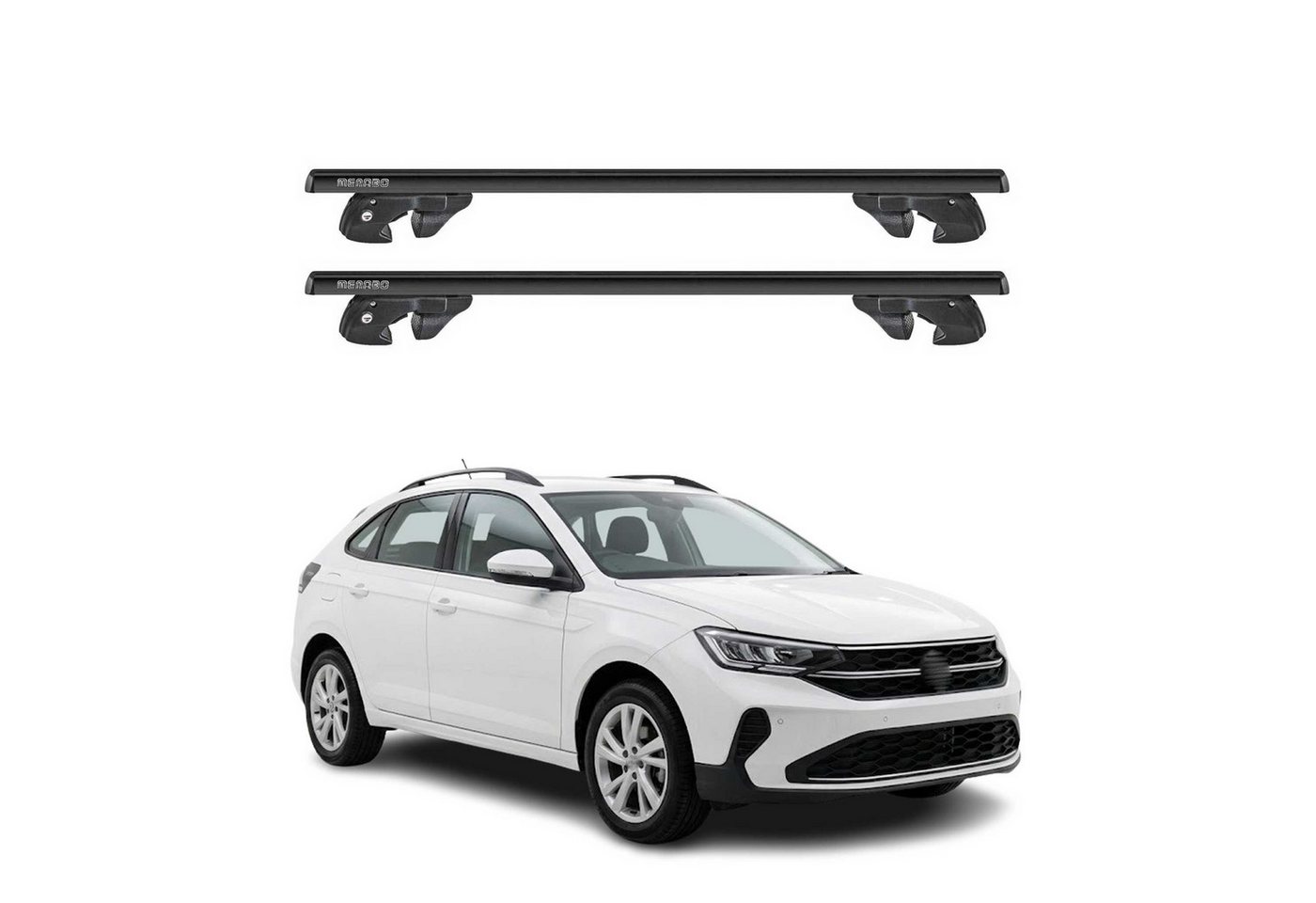 OMAC Dachträger Dachträger für VW Taigo 2021-2026 Aluminium 90kg TÜV Schwarz 2tlg (2-St), Wasserbeständig,Abnehmbar,Multifunktional,Leichtgewichtig Bild 2