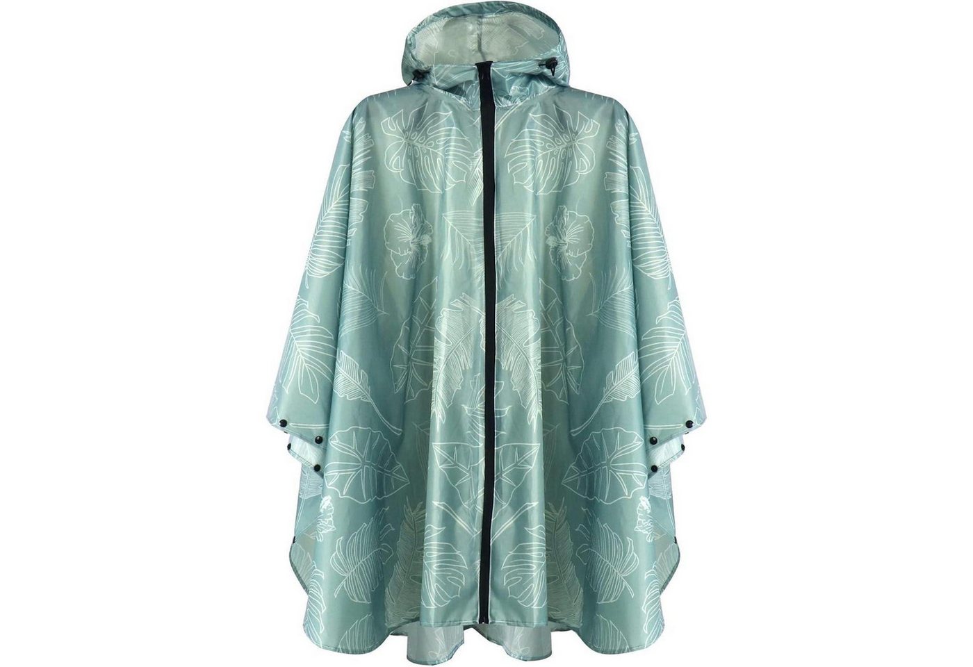 LuxusKollektion Campingstuhl Regenponcho Wasserdicht Fahrrad Kapuze Leicht Unisex Blatt Bild 4