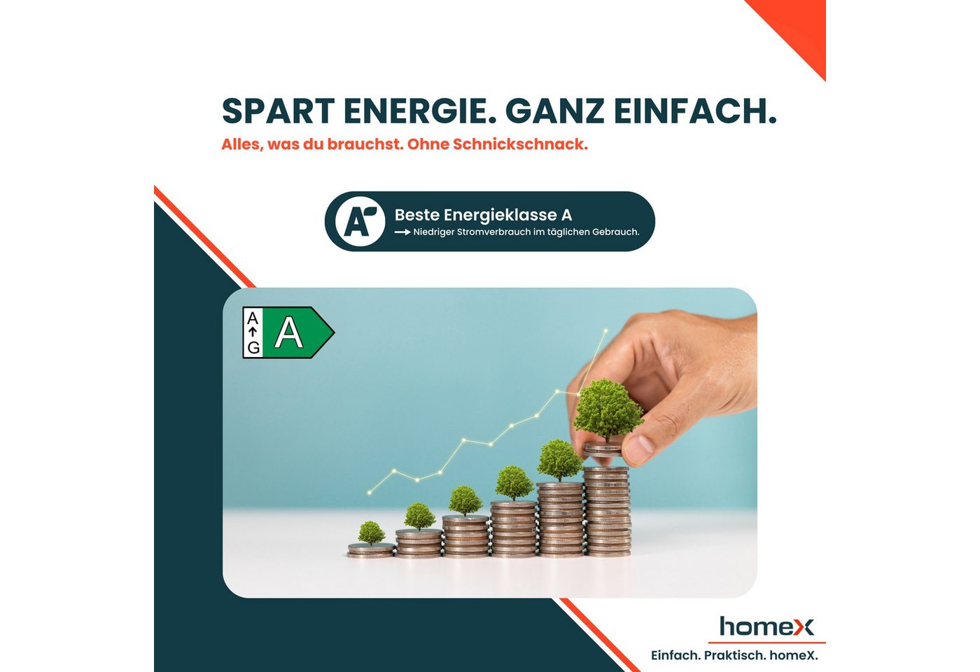 homeX Unterbaugeschirrspüler DWBU601442A, 10 l, 14 Maßgedecke, Spülmaschine 60cm unterbaufähig, 9 Programme, 14 Gedecke, AquaStop