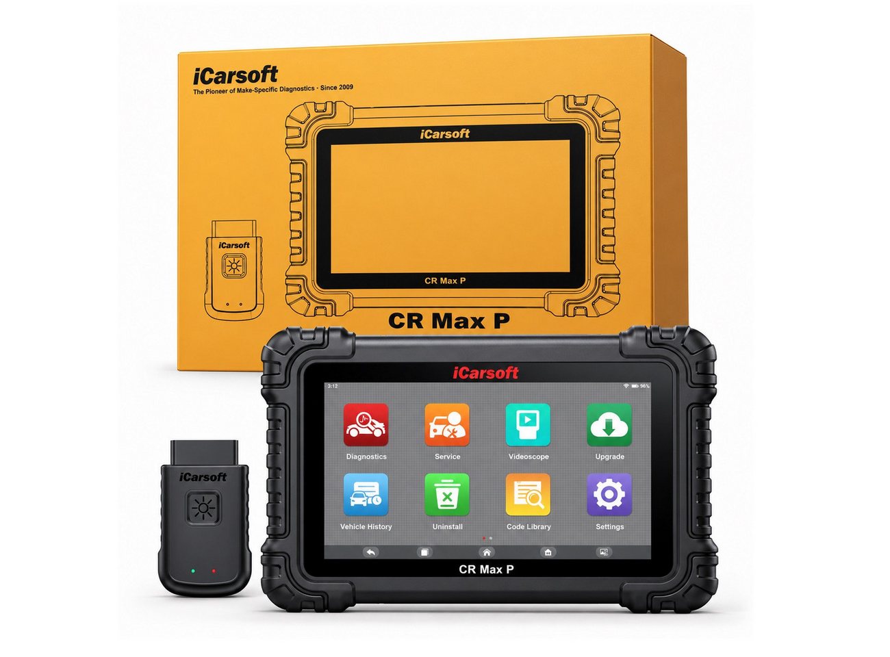 iCarsoft OBD2-Diagnosegerät CR Max P OBD Diagnose 10" Touchscreen 58+ Marken CAN-FD DoIP, Android Bild 4