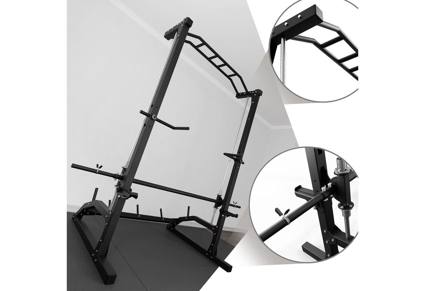 K-SPORT Kraftstation SMITH MACHINE bis 175kg belastbar, (Multipresse, geführte Bewegung der Hantelstange), Made in EU! Bild 4