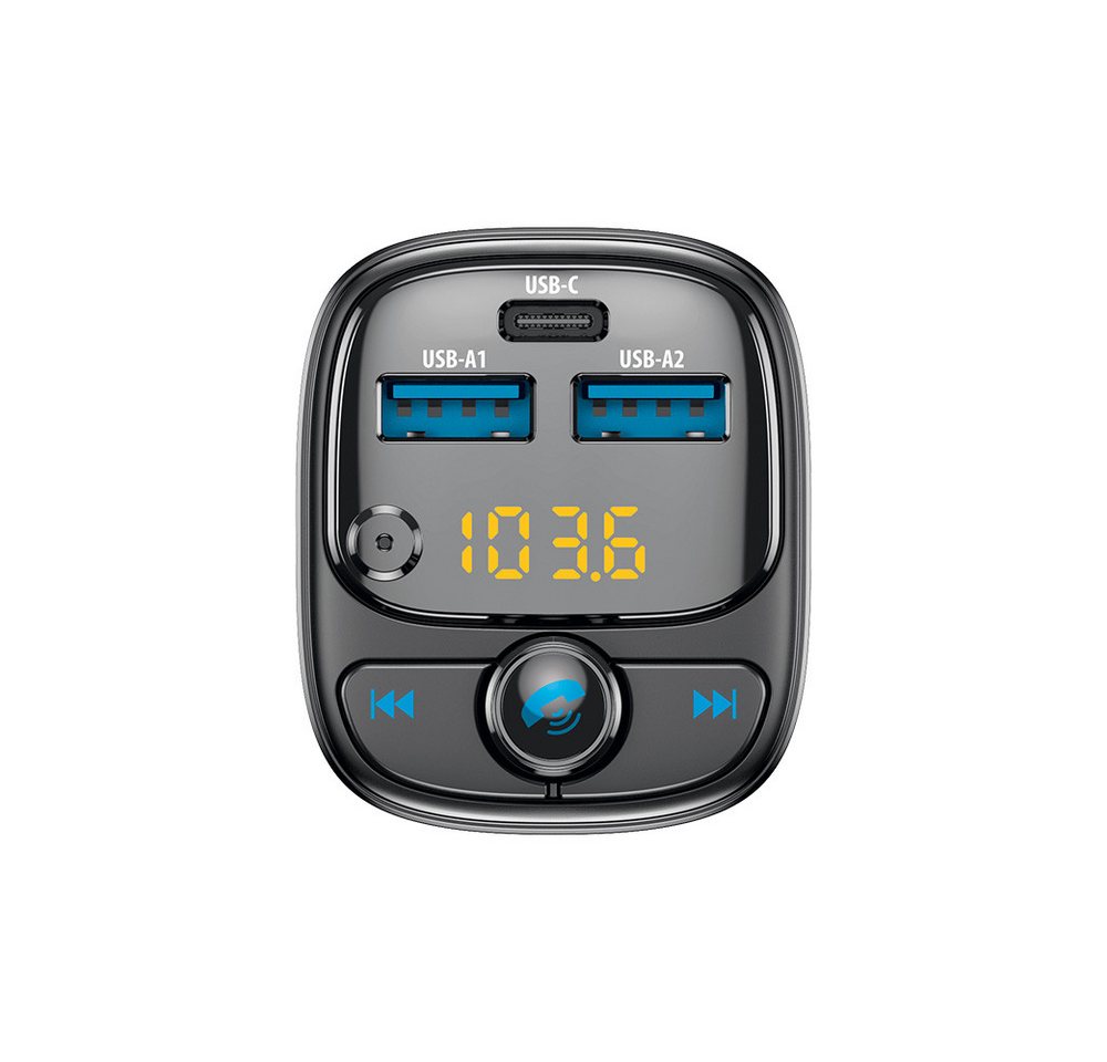 Forever Zigarettenanzünder-Verteiler FM Sender Bluetooth 2 x USB-A 1 x USB-C 30W - Zigarettenanzünder