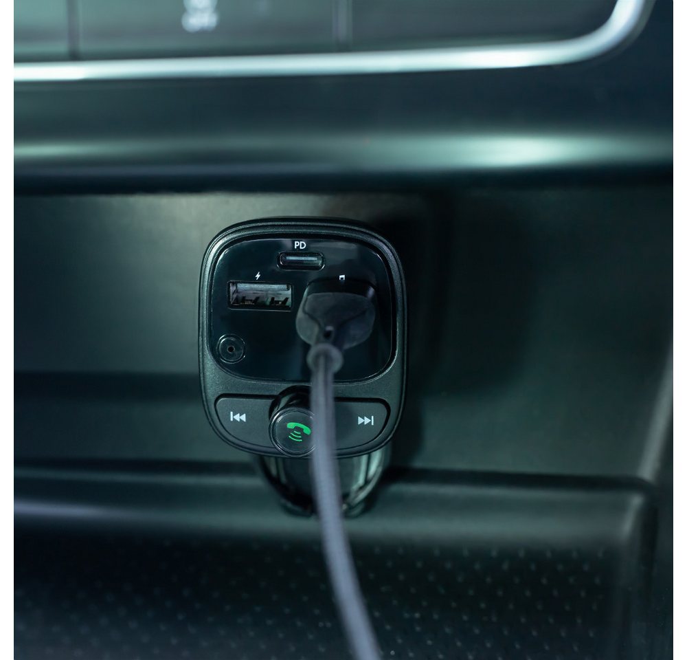 Forever Zigarettenanzünder-Verteiler FM Sender Bluetooth 2 x USB-A 1 x USB-C 30W - Zigarettenanzünder Bild 2
