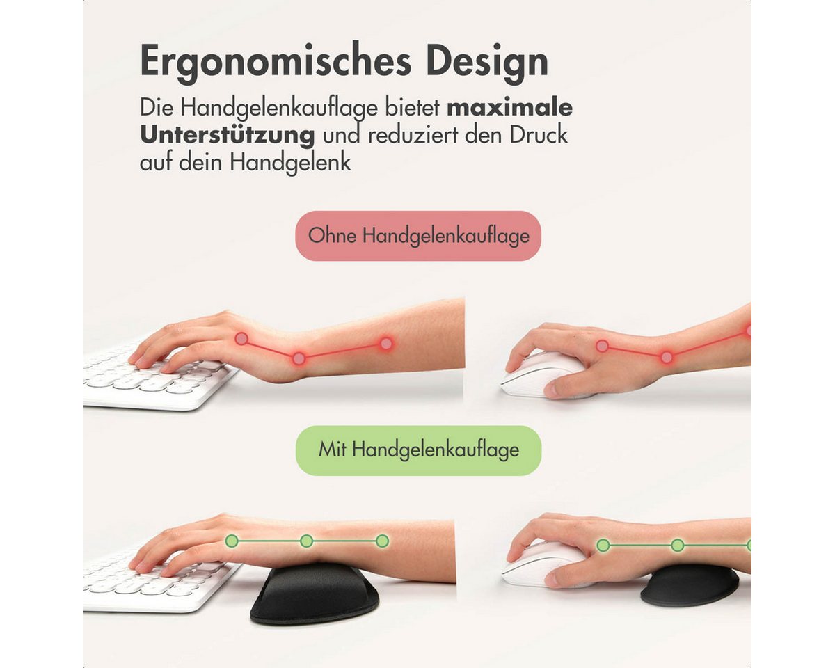 imoshion Handballenauflage imoshion Ergonomische Handgelenkstütze – für Tastatur und Maus – Schwa (1-St) Bild 2