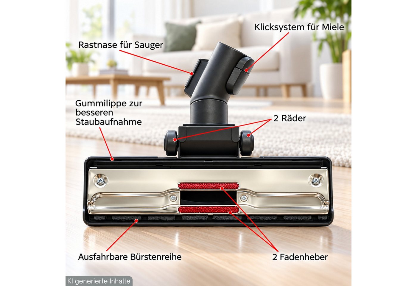 Maxorado Kombidüse Staubsauger-bürste Rohr Ersatzteile für Original von Miele Staubsauger