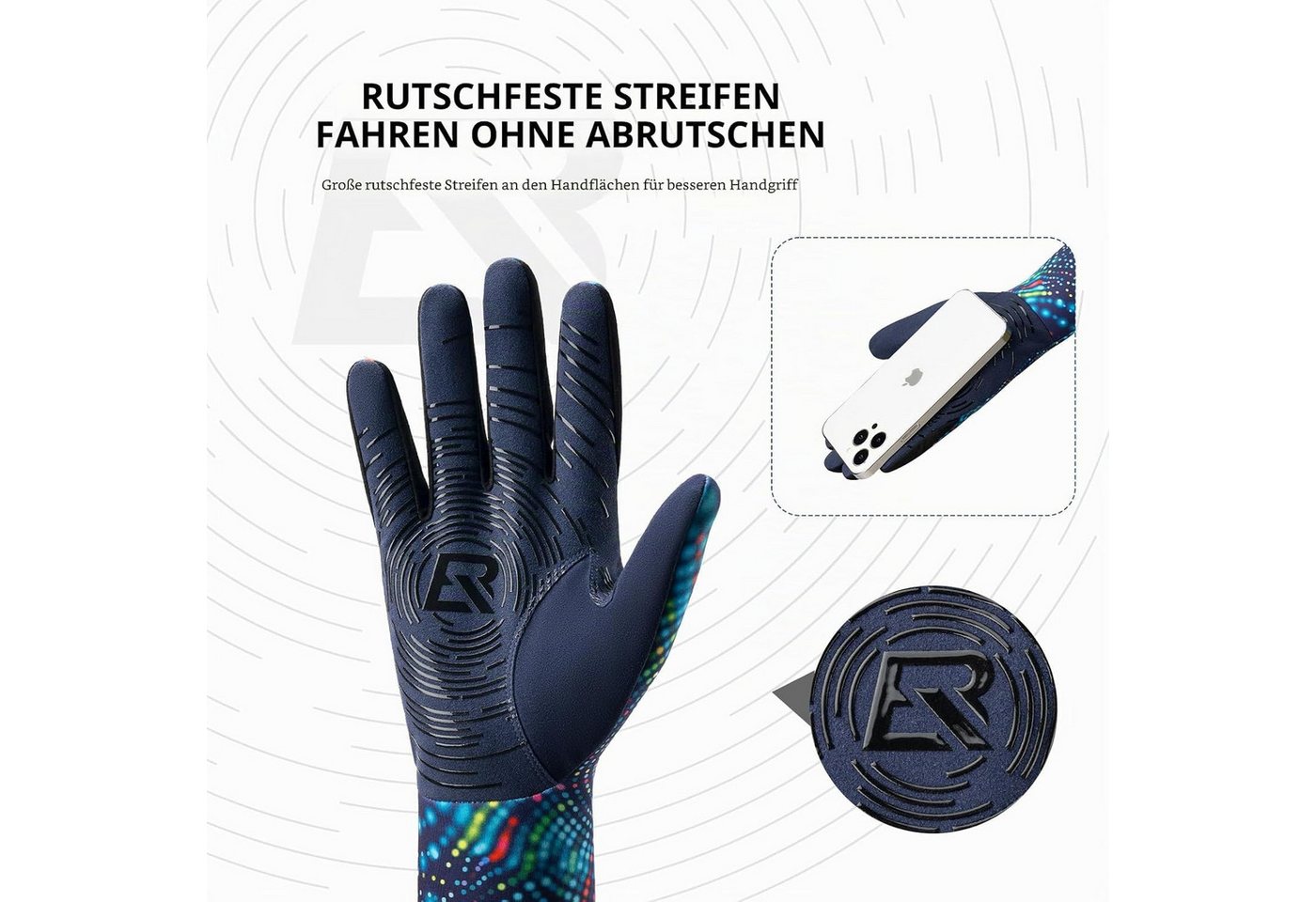 ROCKBROS Fahrradhandschuhe Rutschfeste Fahrradhandschuhe leicht elastisch für Damen und Herren Bild 4