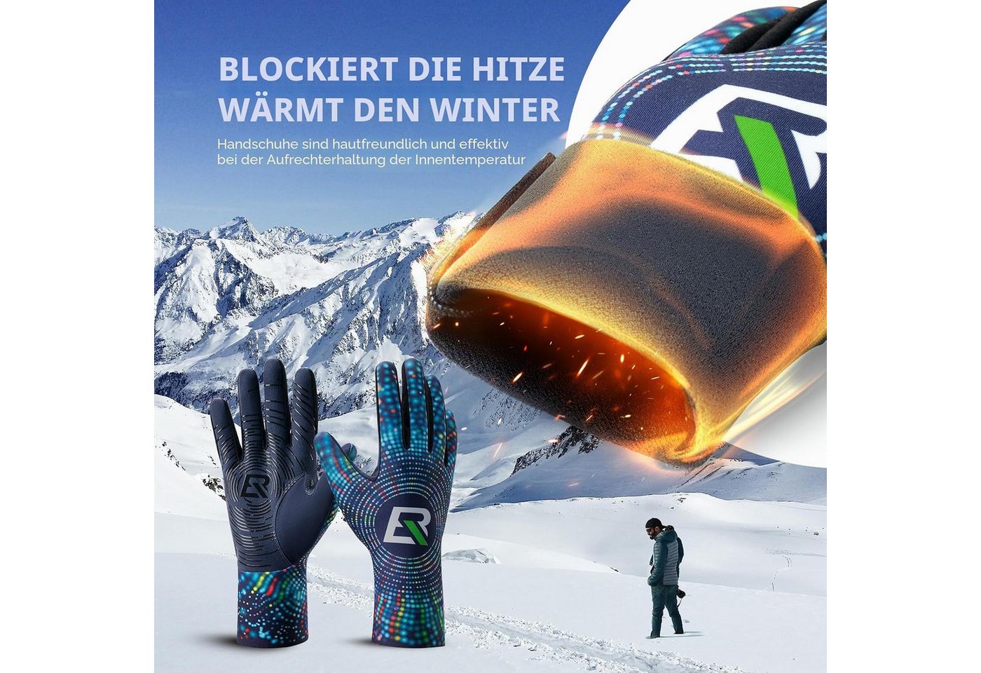 ROCKBROS Fahrradhandschuhe Rutschfeste Fahrradhandschuhe leicht elastisch für Damen und Herren Bild 5