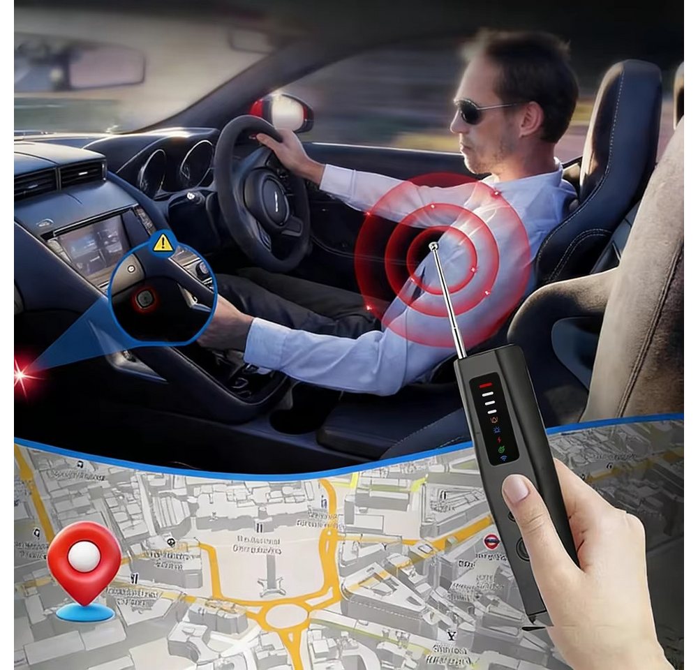 Athlix Multifunktionaler Signaldetektor Abhördetektor für Kameras GPS-Tracker (4 Empfindlichkeitsstufen, 15-Meter-Erfassungsbereich) Bild 5