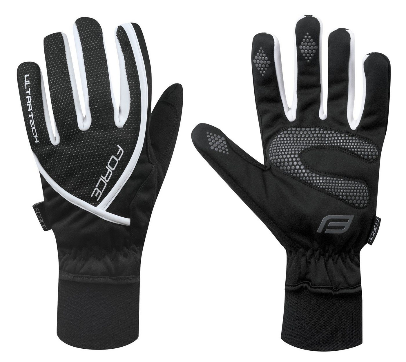FORCE Fahrradhandschuhe Handschuhe FORCE ULTRA TECH schwarz 0 °C bis +5 °C %%% * Bild 2