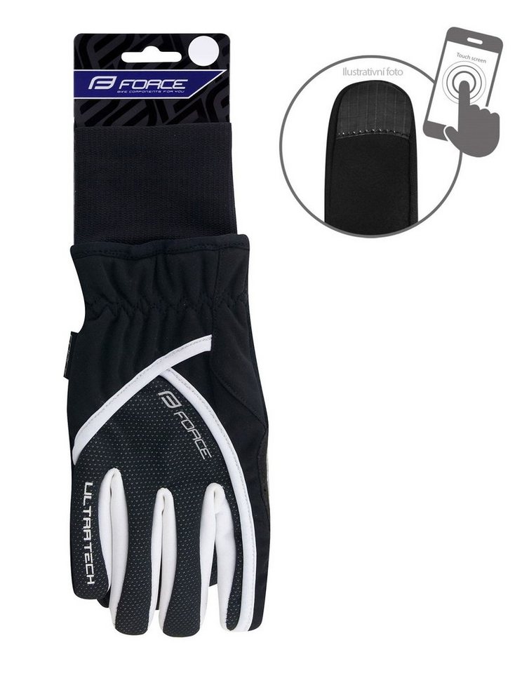 FORCE Fahrradhandschuhe Handschuhe FORCE ULTRA TECH schwarz 0 °C bis +5 °C %%% * Bild 4