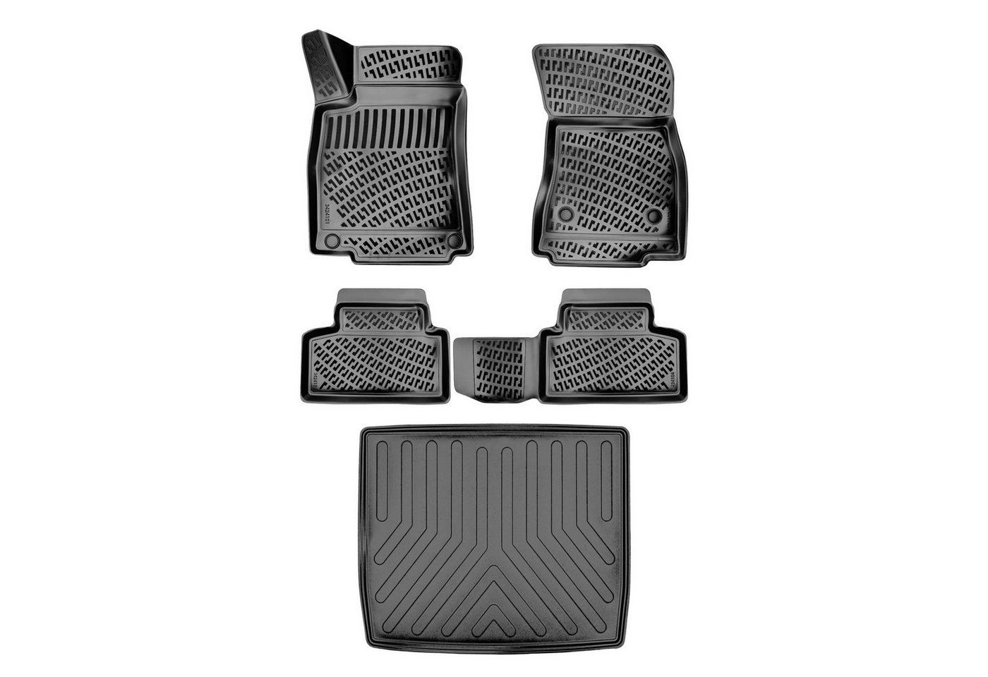 fussmattenprofi.com Auto-Fußmatten 3D Auto Gummimatten & Kofferraumwanne für Mercedes GLB X247 2019-2025 Bild 3