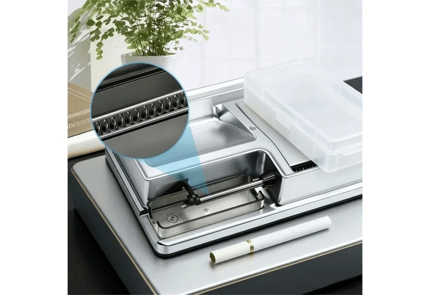 Fyrove Zigarettenanzünder-Verteiler Automatische Tabakfüllmaschine,für 6,5&8mm Hülsen (kompakt, Geschenkidee) Bild 5