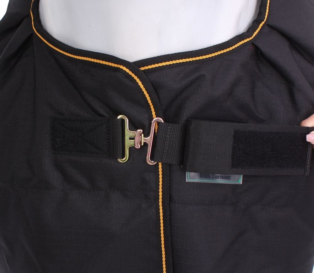 Bucas Pferde-Thermodecke Bucas Irish Turnout Medium 150g Classic - black/gold Bild 3