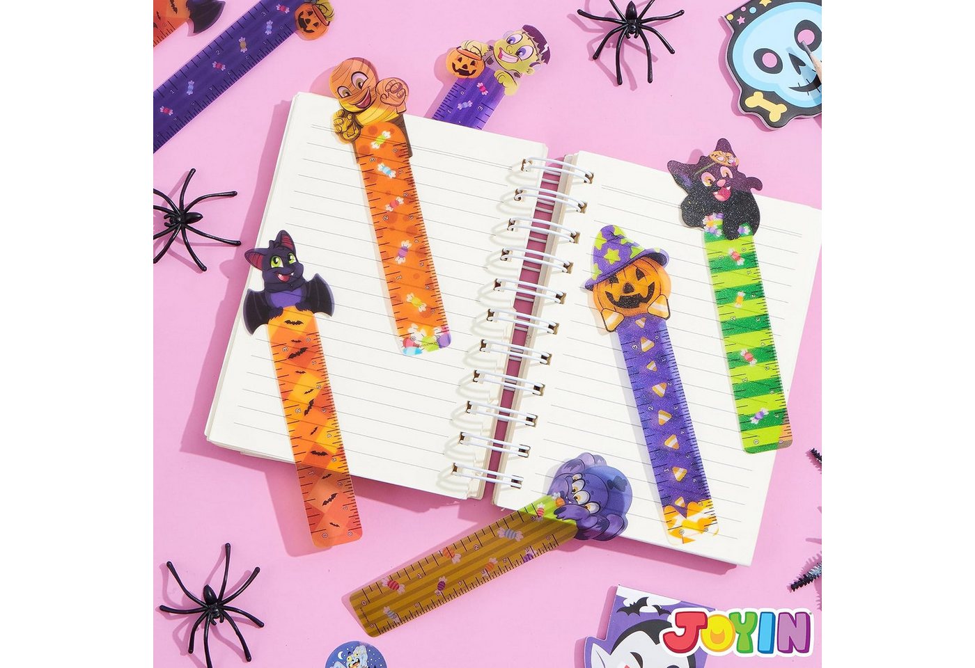 JOYIN Lesezeichen JOYIN 144 Halloween-Lesezeichen, 6 Designs, Deko & Klassenzimmer