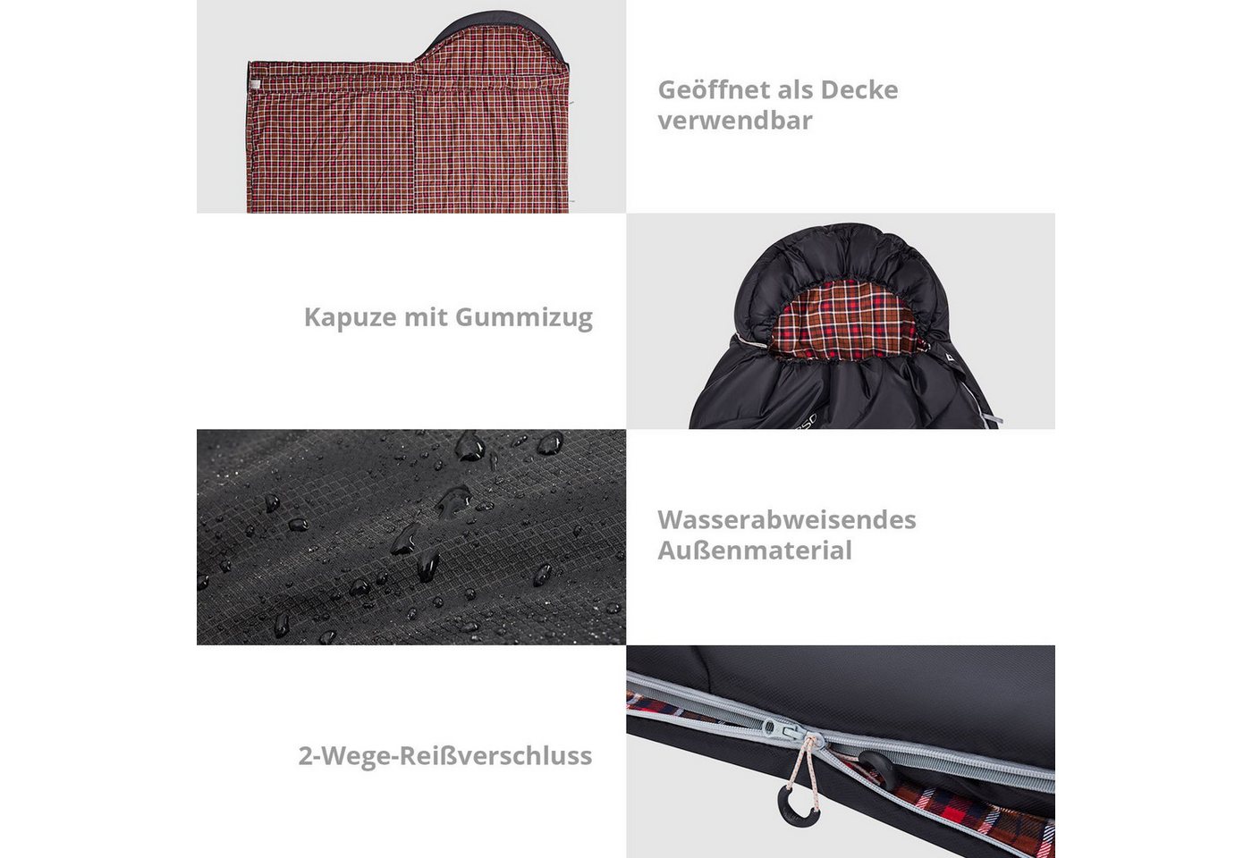 KingCamp Schlafsack Deckenschlafsack Freespace 250 Winter - Schlafsack Bild 5